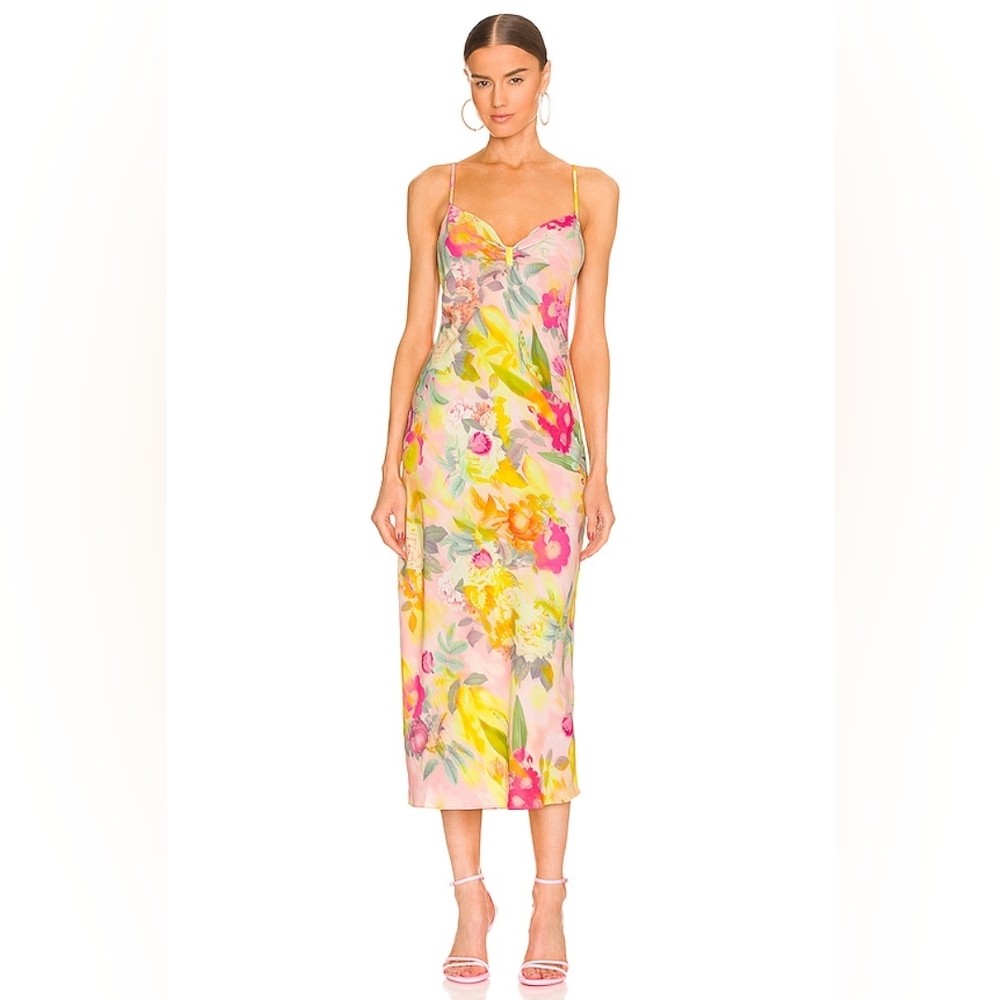 9. NWT LE SUPERBE BESSETTE SLIP DRESS IN MELTING LEMONS